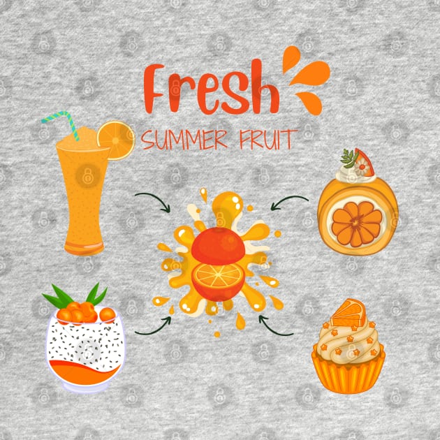 Orange Fresh Summer Fruit by SalxSal